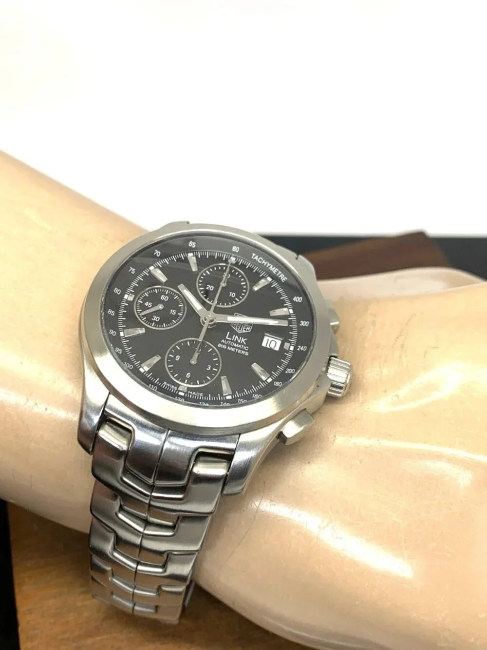 Tag Heuer Men's Watch CJF2110 Swiss Automatic Chronograph Black Dial Steel 41mm